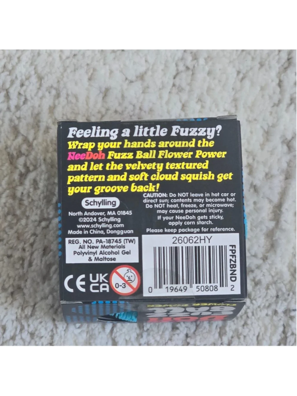 NeeDoh Fuzz Ball Flower Power - Color Blue